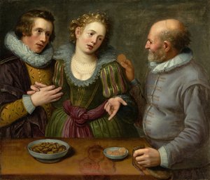 Allegoria epätasa-arvoisesta rakkaudesta, noin 1620-luku (öljy kankaalle)