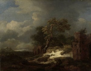 Maisema raunioilla tekijältä Jacob van Ruisdael