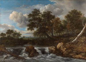 Maisema vesiputouksella Maisema vesiputouksella tekijältä Jacob van Ruisdael