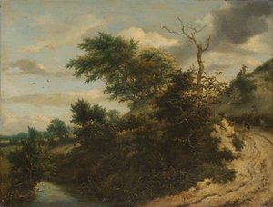 Sandy Track dyynillä Hiekkapolku dyynissä tekijältä Jacob van Ruisdael