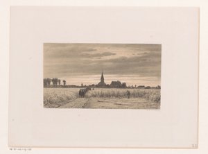 Hautajaiskulkue viljapellolla