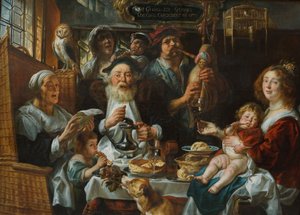Kuten vanha laulaa, niin nuori piippu tekijältä Jacob Jordaens