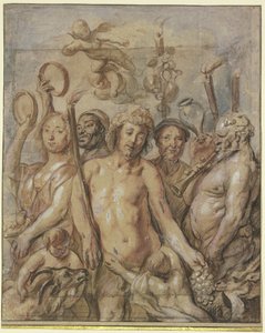 Bakkanttien kulkue (Bacchuksen riemukulkue) tekijältä Jacob Jordaens