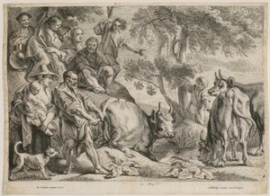 Cacus varastaa Herkuleksen lehmän tekijältä Jacob Jordaens
