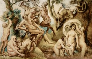 Diana kylpee tekijältä Jacob Jordaens