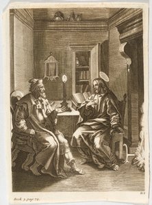 Jeesus opettaa Nikodemosta tekijältä Jacob Jordaens