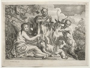 Almathea vuohen ravitsema Jupiter, 1652. tekijältä Jacob Jordaens