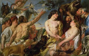Meleager ja Atalanta (öljy kankaalle) tekijältä Jacob Jordaens