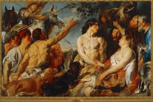 Meleager ja Atalanta ... (maalaus kankaalle) tekijältä Jacob Jordaens