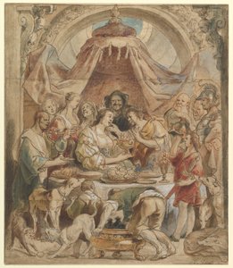 Antoniuksen ja Kleopatran pidot tekijältä Jacob Jordaens