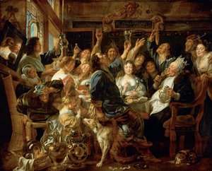 Papukuninkaan juhla tekijältä Jacob Jordaens