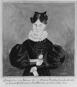 Mahala Wechterin muotokuva ja syntymäpäiväkirja, 1833.