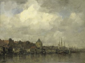 Schreierstoren ulkopuolelta Amsterdamissa tekijältä Jacob Maris