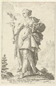 Usko (Fides) Hyveet (sarjan nimi) tekijältä Jacob Matham (attributed to)