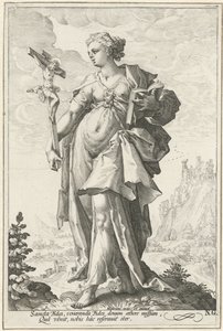 Usko (Fides) Hyveet (sarjan nimi) tekijältä Jacob Matham (attributed to)