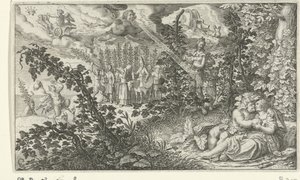 Bacchus ja Ariadne rakastajina tekijältä Jacob Matham