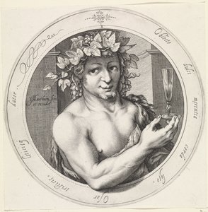 Bacchus lasilla Venus, Bacchus ja Ceres (sarjan nimi) tekijältä Jacob Matham