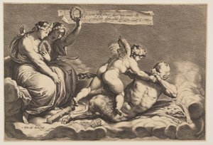 Cupido Taming Pan tekijältä Jacob Matham