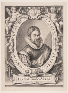 Jan van de Velde vanhempi, kalligrafi Haarlemissa. tekijältä Jacob Matham