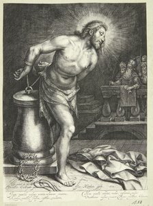 Jeesus pylväässä (ihon punoksen jälkeen) tekijältä Jacob Matham