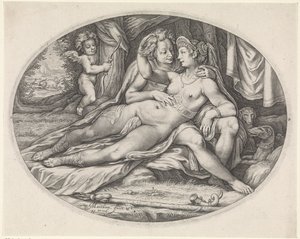 Venus ja Adonis tekijältä Jacob Matham