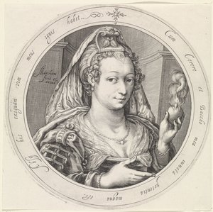 Venus palavalla sydämellä Venus, Bacchus ja Ceres (sarjan nimi) tekijältä Jacob Matham