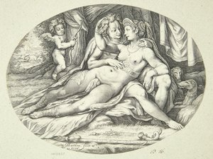 Venus ja Adonis tekijältä Jacob Matham