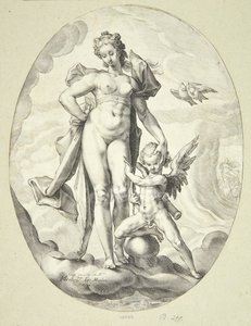 Venus ja Cupid tekijältä Jacob Matham