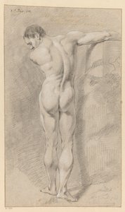 Seisova miesalasti, takaa katsottuna (1. palkinto 1768) tekijältä Jacob Maurer