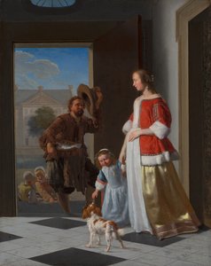 Kalakauppias ovella, 1663 (öljy kankaalle paneelissa)