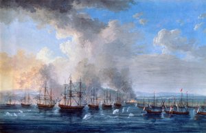 "Venäläis-turkkilainen taistelu Damiettan linnassa 1770", 1770-1772. tekijältä Jacob Philip Hackert