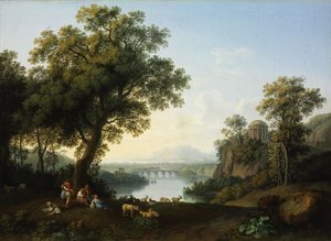 Riverside maisema tekijältä Jacob Philipp Hackert