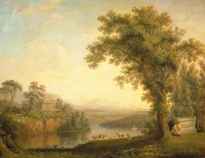 Antiikkimaisema ja Phaetonin hauta, 1785 tekijältä Jacob Philippe Hackert
