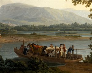 Lautta Selellä, kirjoittanut Jacob Philipp Hackert (1737-1807) tekijältä Jacob Philippe Hackert