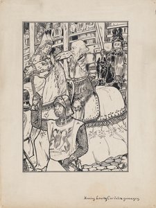 Suunnittelukuvitus Shakespearen kuningas Learille: Kuningas Lear ja Cordelia vangittu tekijältä Jacob Pieter van den Bosch