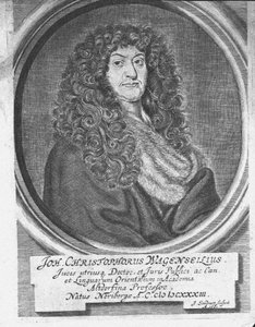 Johann Christoph Wagenseilin muotokuva 1633-1705, 1600-luvun loppu. tekijältä Jacob Sandrart von