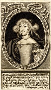Sophie Louisen muotokuva Württemberg-Stuttgartista 1642-1702, Margraviine of..., 1672. tekijältä Jacob Sandrart von