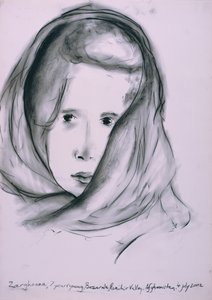 Zarghoona, Panshir Valley, Afganistan, 4. heinäkuuta 2002 (hiili paperilla)