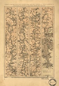 Mississippijoen kartta Ohio-joelta Meksikonlahdelle LOC 99447139 tekijältä Jacob Wells