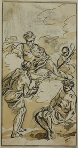 Jumalattaren ilmestyminen kahdelle hahmolle tekijältä Jacob Wilhelm Mechau