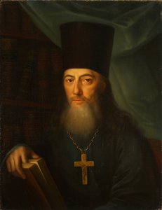 Muotokuva kirjailija Ioann Ioannovich Krasovskista 1746-1811, 1819 tekijältä Jacob Zalessky