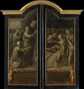 The Raising of Lasarus (suljetut ulkopaneelit) (öljy paneelissa)