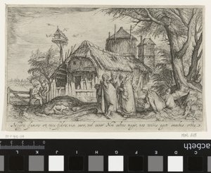 Maisema romanien kanssa maatilalla Maisemat (sarjan nimi) tekijältä Jacob de Gheyn (II)