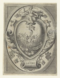 Leidenin retoriikkakammion vaakuna Rakkaus on perusta tekijältä Jacob de Gheyn (II)