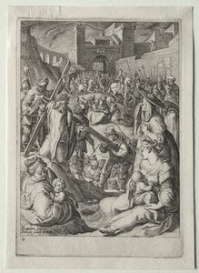 Passion Set:  Kristus kantaa ristiä tekijältä Jacob de Gheyn II