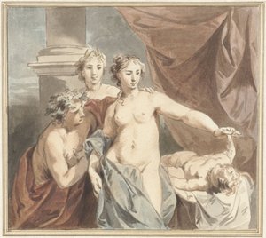 Ceres, Venus, Bacchus ja nukkuva Amor tekijältä Jacob de Wit