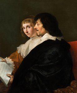 Constantijn Huygensin (1596-1687) ja Suzanna van Baerlen (1599-1637) kaksoismuotokuva tekijältä Jacob van Campen