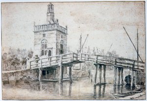 Alkmaarin silta, c1648-1682 tekijältä Jacob van Ruisdael