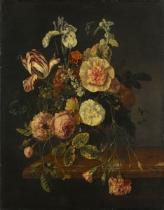 Asetelma kukkien kanssa tekijältä Jacob van Walscapelle (attributed to)