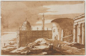 Näkymä muinaisille rakennuksille, 1600-luvun toinen puoli.